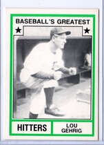 1982 TCMA Greatest Hitters White Backs #23 Lou Gehrig