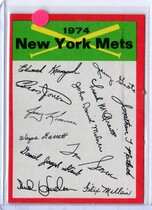1974 Topps Team Checklists #16 New York Mets