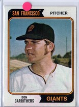 1974 Topps Base Set #361 Don Carrithers