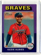 2024 Topps Heritage Chrome Purple Hot Box Refractor #345 Ozzie Albies