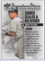 2009 Upper Deck Signature Stars Signed Sealed and Delivered #SSD-2 Mark Teixeira