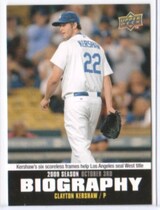 2010 Upper Deck Season Biography #SB-198 Clayton Kershaw