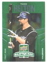 2010 Upper Deck Supreme Green #S-63 Todd Helton