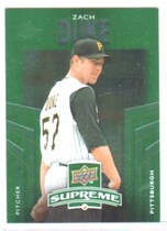 2010 Upper Deck Supreme Green #S-88 Zach Duke