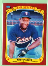 1986 Fleer Star Stickers #90 Kirby Puckett