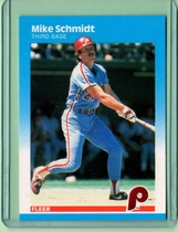 1987 Fleer Glossy #187 Mike Schmidt