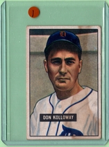 1951 Bowman Base Set #105 Don Kolloway