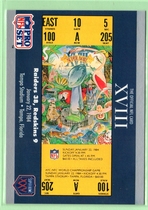 1990 Pro Set Super Bowl 160 #18 Sb Xviii Ticket