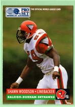 1991 Pro Set WLAF 150 #130 Shawn Woodson
