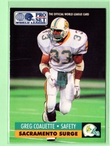 1991 Pro Set WLAF 150 #132 Greg Coauette