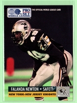 1991 Pro Set WLAF 150 #102 Falanda Newton