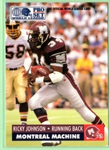 1991 Pro Set WLAF 150 #89 Ricky Johnson