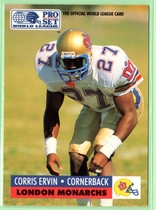 1991 Pro Set WLAF 150 #77 Corris Ervin