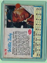 1962 Post Base Set #70 Willie Tasby
