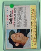 1963 Post Base Set #43 Early Wynn