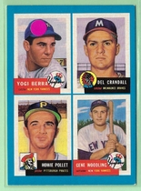 1992 Topps Bazooka Quadracard 53 Archives #4 Berra|Crandall|Pollet|Woodl