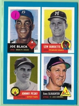 1992 Topps Bazooka Quadracard 53 Archives #13 Black|Burdette|Pesky|Slaugh