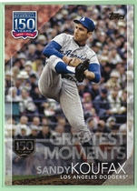 2019 Topps 150 Years of Baseball Greatest Moments 150th Anniversary #GM-16 Sandy Koufax