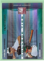 2008 Donruss Elite Extra Edition College Ties Green #CTC-14 Carlos Gutierrez|Dennis Raben
