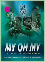 2021 Topps Archives Movie Poster Cards #MPC-11 Edgar Martinez|Jay Buhner|Ken Griffey Jr.|Randy Johnson