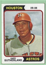 1974 Topps Base Set #428 Gary Sutherland