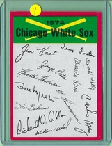 1974 Topps Team Checklists #6 Chicago White Sox