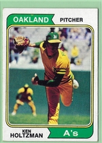 1974 Topps Base Set #180 Ken Holtzman