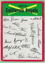 1974 Topps Team Checklists #4 California Angels
