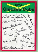 1974 Topps Team Checklists #5 Chicago Cubs