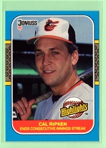 1987 Donruss Highlights #38 Cal Ripken Jr.