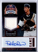 2015 Panini USA Stars and Stripes Game Gear Autos Longevity Ruby #82 Peter Obrien