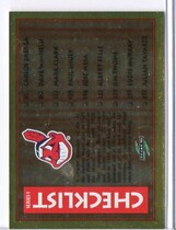 1994 Score Gold Rush #321 Indians Checklist