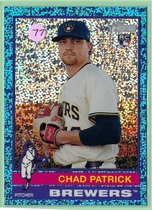 2025 Topps Heritage High Number Chrome Light Blue Sparkle Refractor #570 Chad Patrick