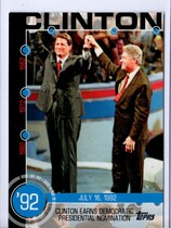 2015 Topps Baseball History #15A Clinton Earns Democratic Nomination