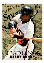 1995 Fleer Update Headliners #3 Barry Bonds