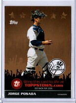 2009 Topps Update Topps Town Gold #TTT64 Jorge Posada