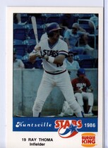 1986 Team Issue Huntsville Stars Burger King #NNO Ray Thoma