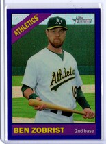 2015 Topps Heritage High Number Chrome Purple Refractor #704 Ben Zobrist