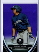 2013 Bowman Platinum Chrome Prospect Purple Refractors #BPCP96 Tyrone Taylor