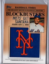 2012 Topps Update Blockbusters Commemorative Hat Logo Patch #BP-26 Johan Santana
