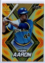 2017 Topps Fire Orange #163 Hank Aaron
