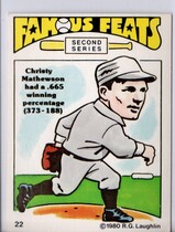 1980 Laughlin Famous Feats #22 Christy Mathewson