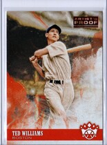 2018 Panini Diamond Kings Artists Proof Red #9 Ted Williams