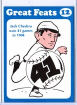 1972 Laughlin Great Feats Blue Border #12 Jack Chesbro