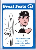1972 Laughlin Great Feats Blue Border #47 Bill Fischer