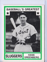 1982 TCMA Greatest Sluggers White Backs #27 Hank Greenberg