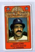 1981 Other Perma-Graphics All-Star Credit Cards #5 Davey Lopes
