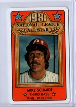 1981 Perma All Star Credit Cards #8 Mike Schmidt