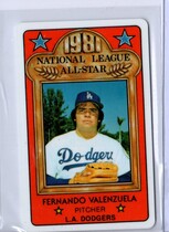 1981 Perma All Star Credit Cards #9 Fernando Valenzuela