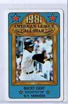 1981 Perma All Star Credit Cards #12 Bucky Dent